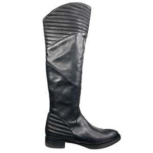 Roberto Durville Paris Women's Black Moto Riding Boots Size 38 US 7/7.5
